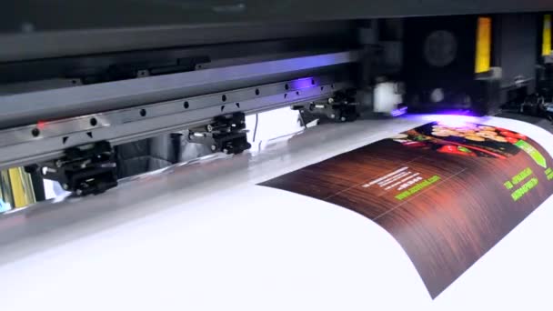 Groot formaat printer werkt — Stockvideo