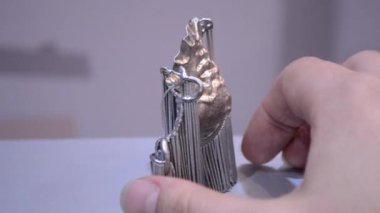 Metal 3d yazıcıya yazdırılan nesne.