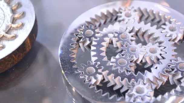 Objekt tryckt på metall 3D skrivare närbild — Stockvideo
