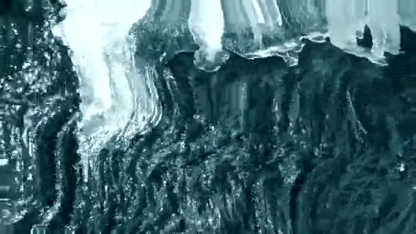 물에 반사, 수중 물 잔물결 초현실주의 추상 — 비디오