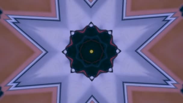 Анотація фону руху калейдоскопа. Послідовність різнокольорова графіка — стокове відео