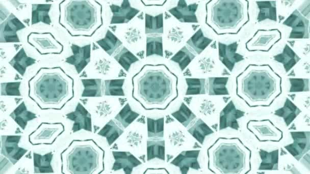 Abstrakte Kaleidoskop-Bewegungshintergründe. Sequenz Grafik Ornamente Muster. — Stockvideo