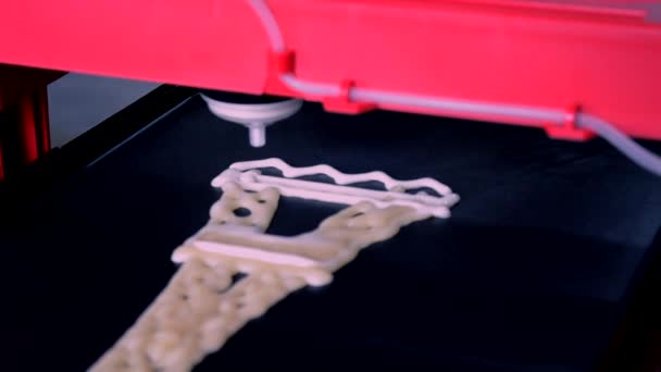 Impressora 3D para massa líquida. Panquecas de impressão de impressora 3D com massa líquida — Vídeo de Stock