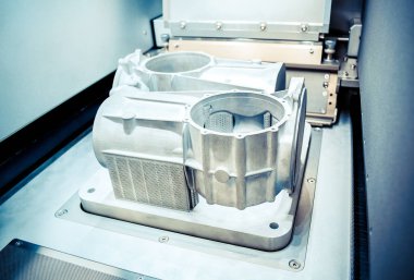 Model lazer sinterleme makine oluşturulan destekler ile çalışma odasında kalır