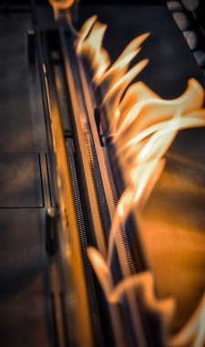 Modern biyo-şömine etanol gazı üzerine.