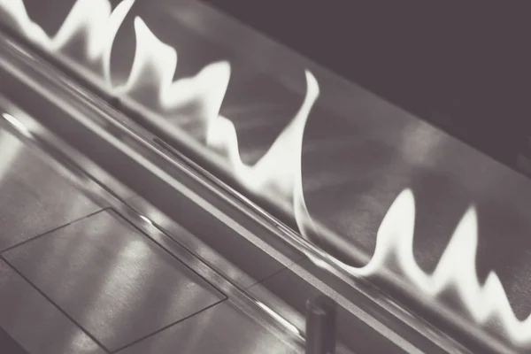 Modern bio fireplot fireplace on ethanol gas.