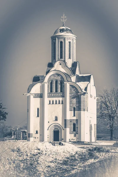 Tapınak manzarası. Kilise manzarası. Eski vintage fotoğraf — Stok fotoğraf