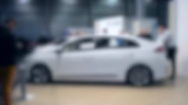 Elektrikli araba ve otomotiv yakın plan..