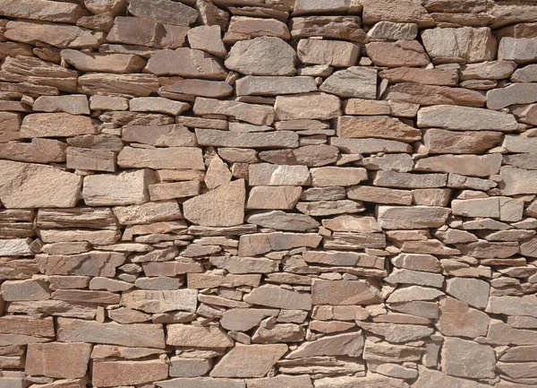 Perete Piatră Decorat Grădina Unei Vile Din Sardinia — Fotografie, imagine de stoc