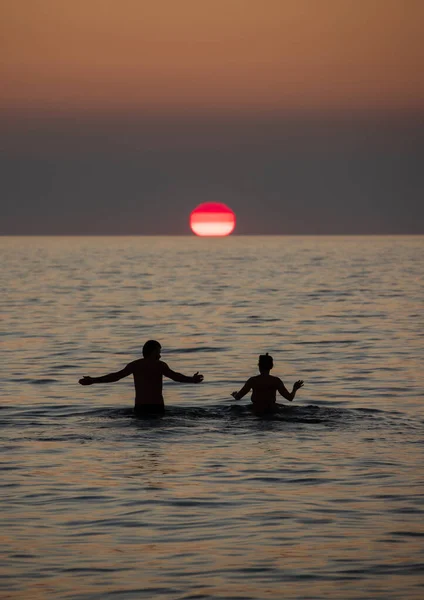 Friendship Travel Beach Sunset Sardinia — Stock Photo, Image