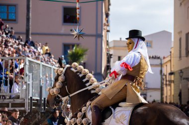 Sartiglia of Oristano, traditional carnival of Sardinia, Italy clipart