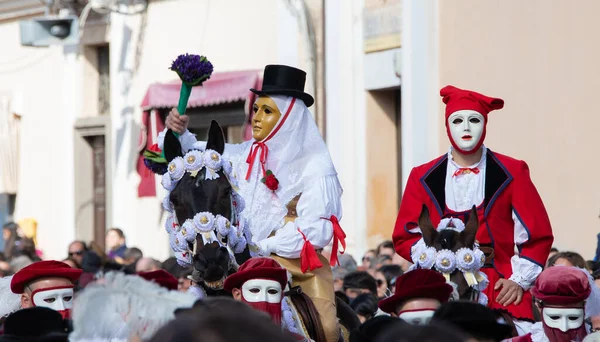 Sartiglia Oristano Carrera Caballos Hilo Las Estrellas — Foto de Stock