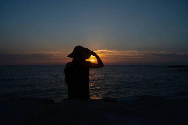 Una Hermosa Puesta Sol Verano Playa Arutas Oeste Cerdeña — Foto de Stock