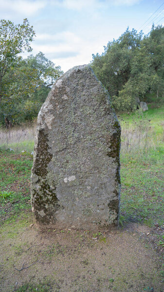 Big megalithic menhirs of sorgono , sardinia central - prenuragic