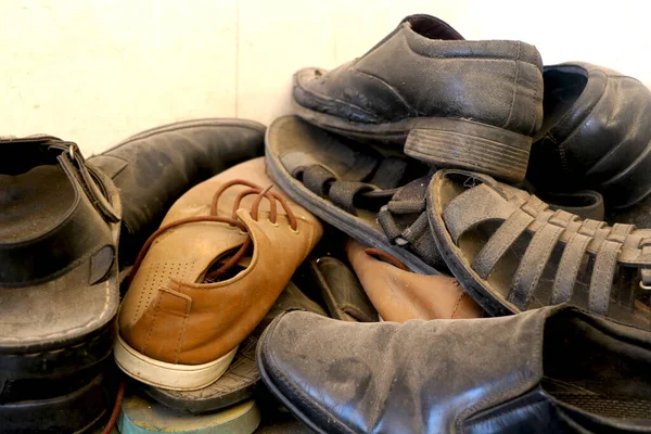 Montanha Sapatos Nunca Use Durante Bloqueio Com Poeira Topo — Fotografia de Stock