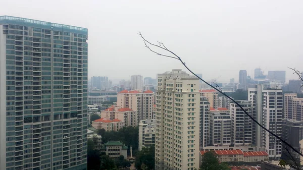 하늘에 현대식 도시의 — 스톡 사진