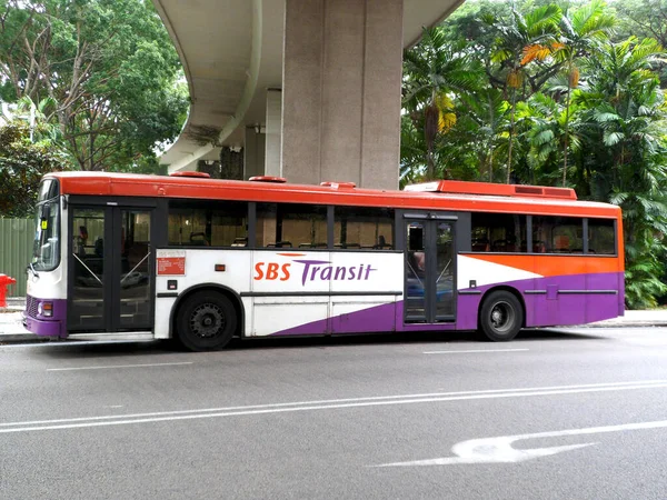 Kraj Singapur Data 2020 Singapore Transport Publiczny Autobusowy Kursujący Drogach — Zdjęcie stockowe