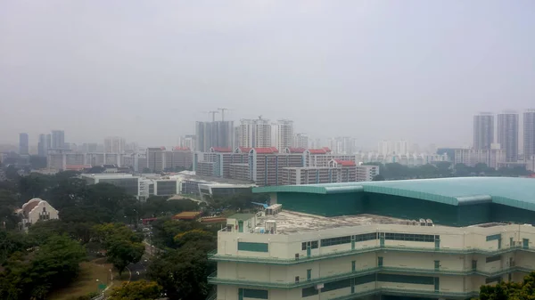 Country Singapore Date 2020 Aerial View Big Modern Building Developed — Φωτογραφία Αρχείου