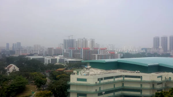 Country Singapore Date 2020 Vue Aérienne Grand Bâtiment Moderne Dans — Photo