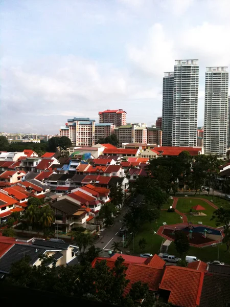 Country Singapore Date 2020 Aerial View Old Preserve House Garden — стоковое фото