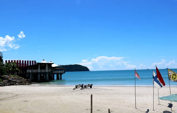 Kraj Malezja Data Langkawi 2020 Widok Krajobrazu Pantai Cenang Plaży — Zdjęcie stockowe