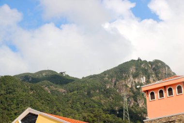 Ülke - Malezya Şehir-Langkawi Tarihi 04 / 16 / 2020 Doğu köyünden teleferik görüntüsü