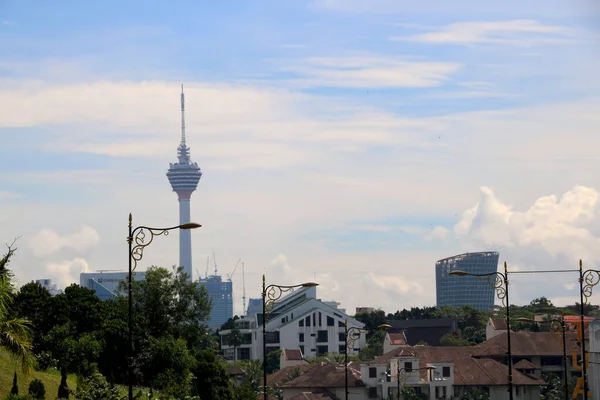 Kraj Malezja Miasto Kuala Lumpur Data 2020 Daleki Widok Menarę — Zdjęcie stockowe