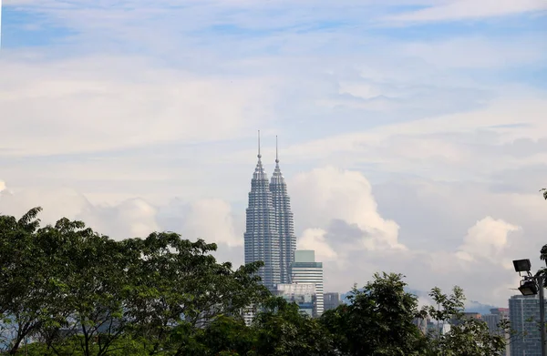 Ország Malajzia City Kuala Lumpur Date 2020 Kilátás Petronas Twin — Stock Fotó