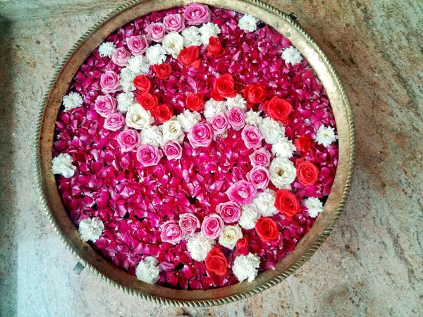 Decoração Flor Baixo Grande Flor Vaso Flores Uso Lobby Hotel — Fotografia de Stock