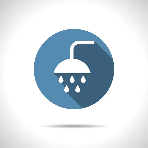 Shower with dripping water illustration. Batroom vector icon — Stock Vector
