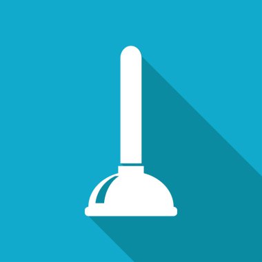 Tuvalet pompası çizimi. Tesisat düz vektör simgesi