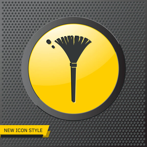 simple feather duster illustration. Cleaning flat vector icon