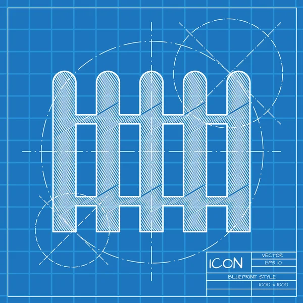 Illustration de clôture. Territoire icône vectorielle de restriction — Image vectorielle