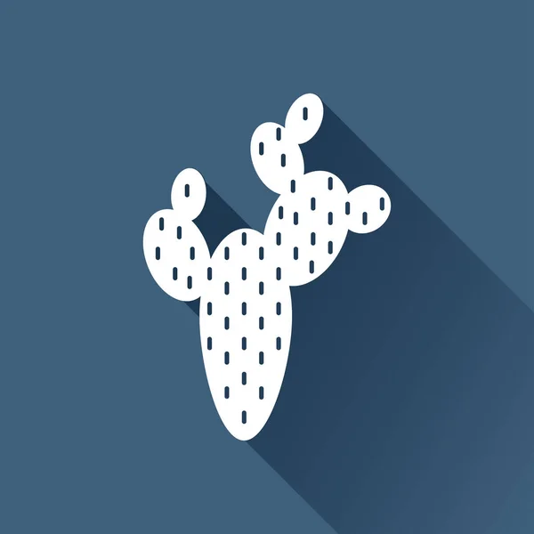Ilustrasi kaktus gurun. Tanaman ikon vektor rata - Stok Vektor