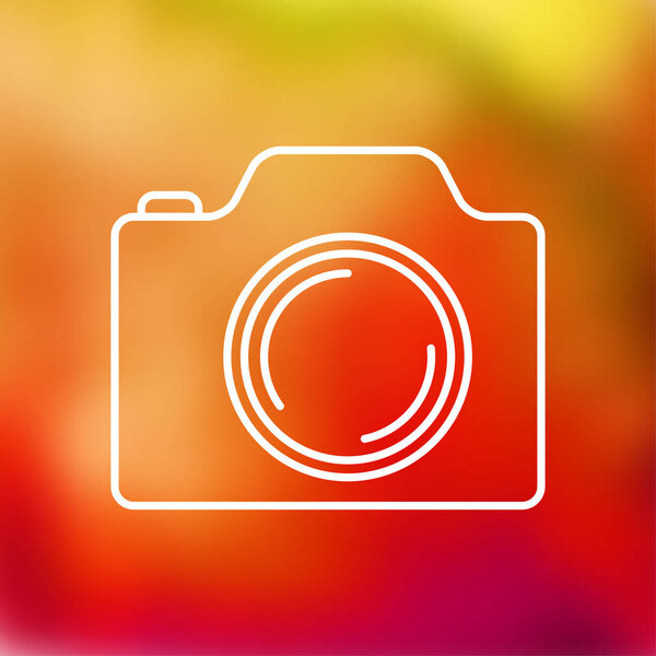 photo camera illustration. Taking picture vector icon