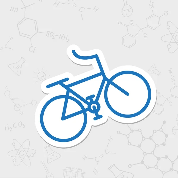 Sport bicycle illustration. Healthy activities simple vector icon — Stock Vector