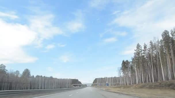 Estrada de carro russo . — Vídeo de Stock