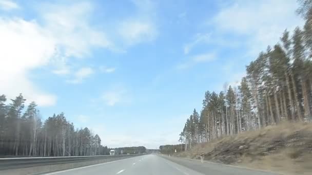 Estrada de carro russo . — Vídeo de Stock