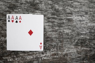 dört as iskambil oyun soyut hanımefendi ile