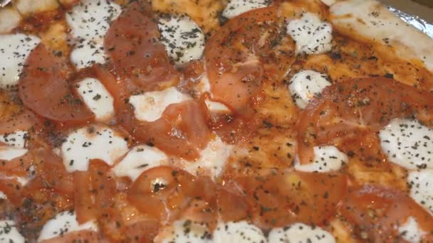 Pizza margherita hd footage — Stock Video