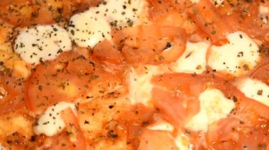 Gıda arka plan: pizza yakın çekim