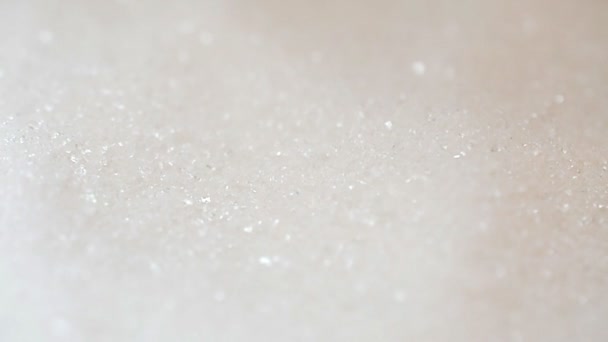 Comida fundo branco: açúcar rotativo — Vídeo de Stock