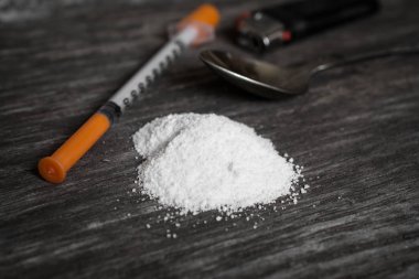 uyuşturucu soyut: eroin yakın çekim