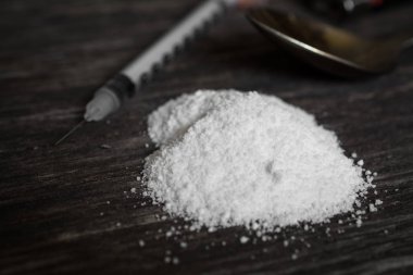 uyuşturucu eroin yakın çekim