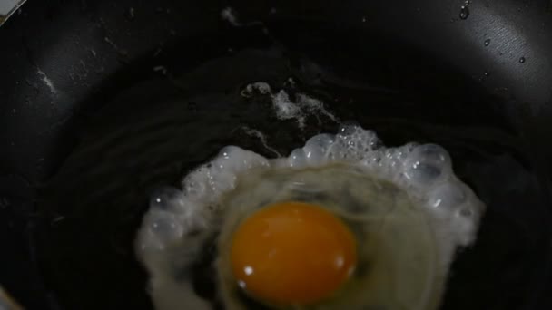 Faire frire les œufs de poulet dans une poêle 