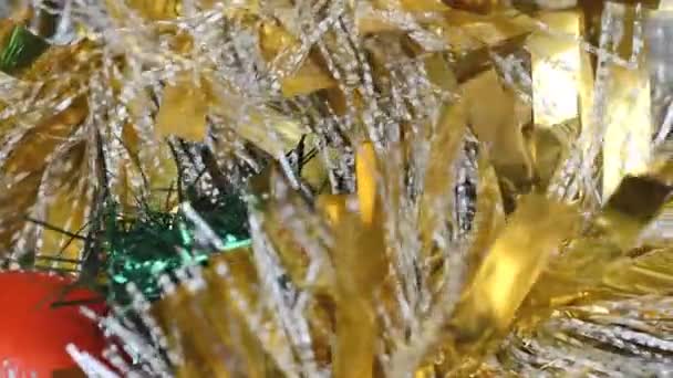 抽象模糊的圣诞节黄金背景 — 图库视频影像
