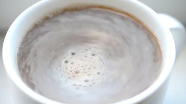 Koffiemok close-up — Stockvideo