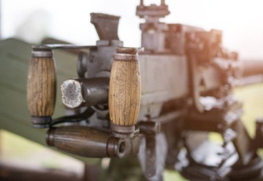 Eski Rus makineli tüfek gelen ikinci Dünya Savaşı yakın çekim