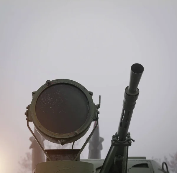 Faro en un coche viejo militar —  Fotos de Stock