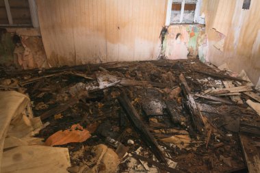 Eski terk edilmiş ve kirli duvar iç